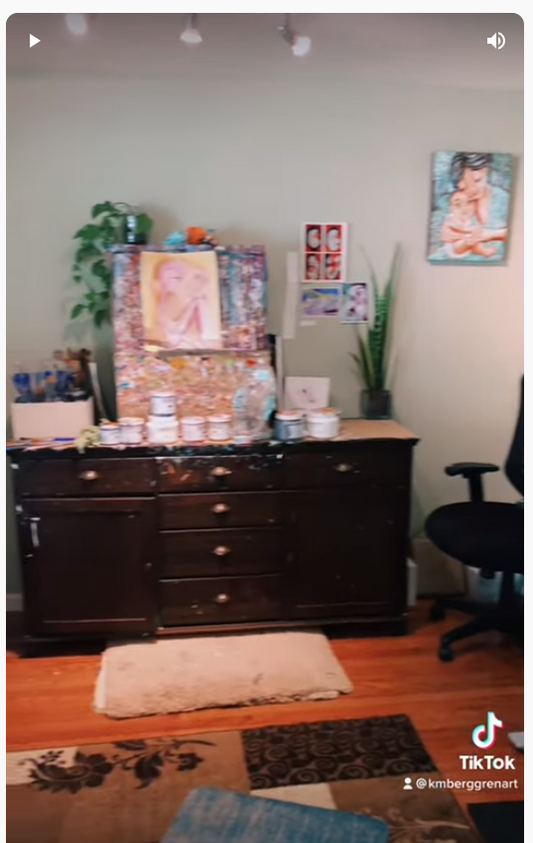 studio rearrange, re-arrange furniture in art studio, refresh a space, artist studio, a room of my own