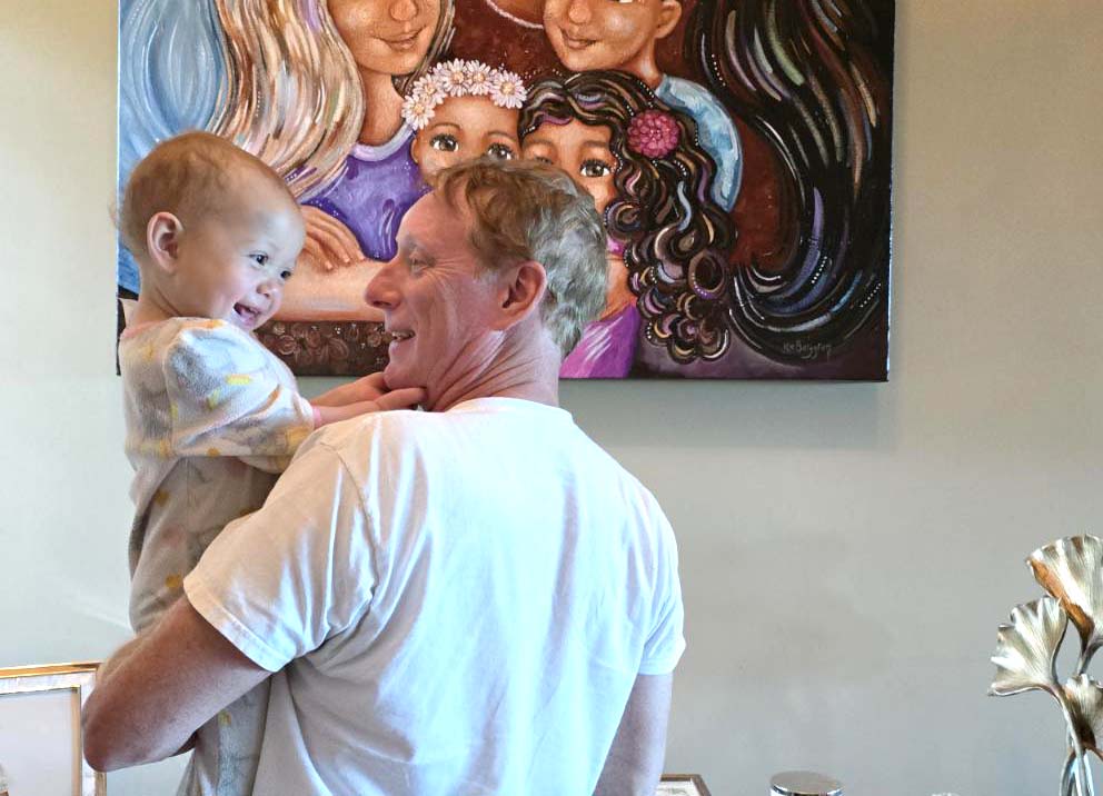 custom original painting for family, personalized family painting, gift for fathers day, one-of-a-kind gift for mom, bespoke family paintings, kmberggren kimberggren kim berggren km berggren katie berggren art