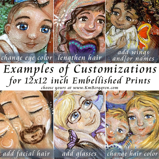 personalized family art, custom family paintings, personal art for mom, art inspired by my family, paintings from photos, kmberggren, non ai art, art from artists hands, actual artists making paintings