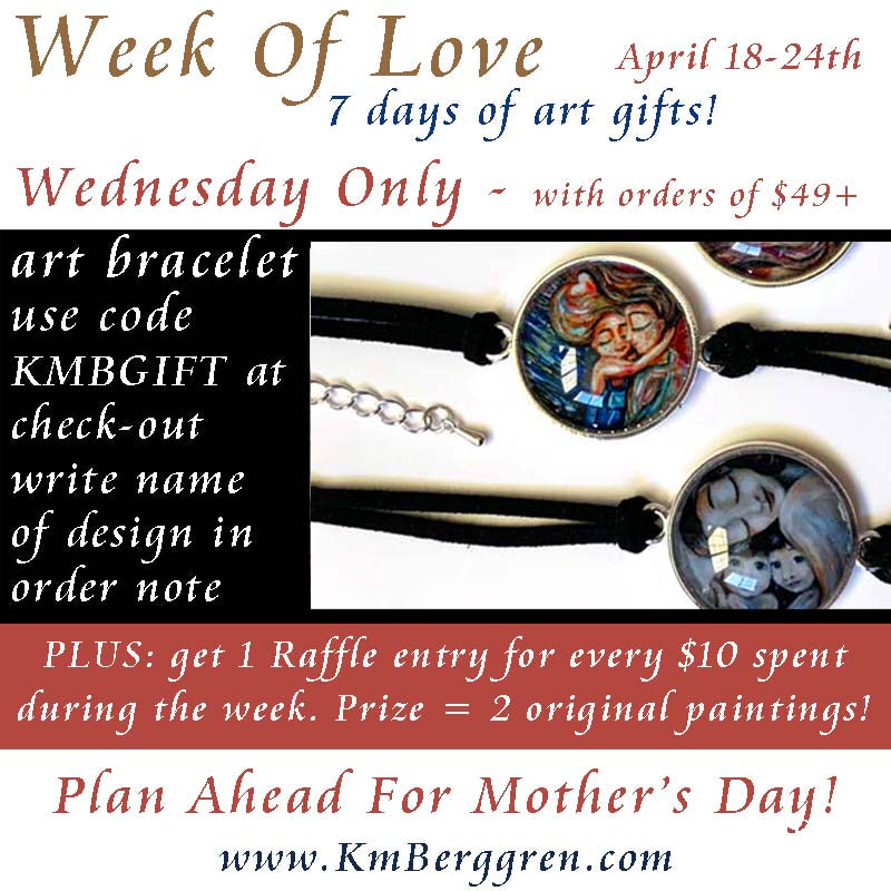 week of love raffle prize, free kmberggren art paintings for moms