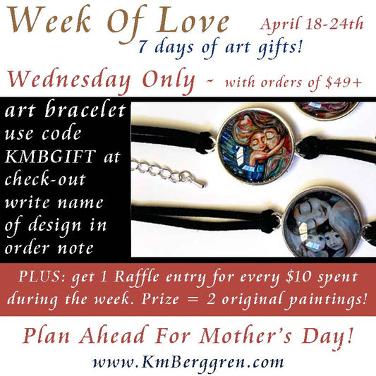 week of love raffle prize, free kmberggren art paintings for moms