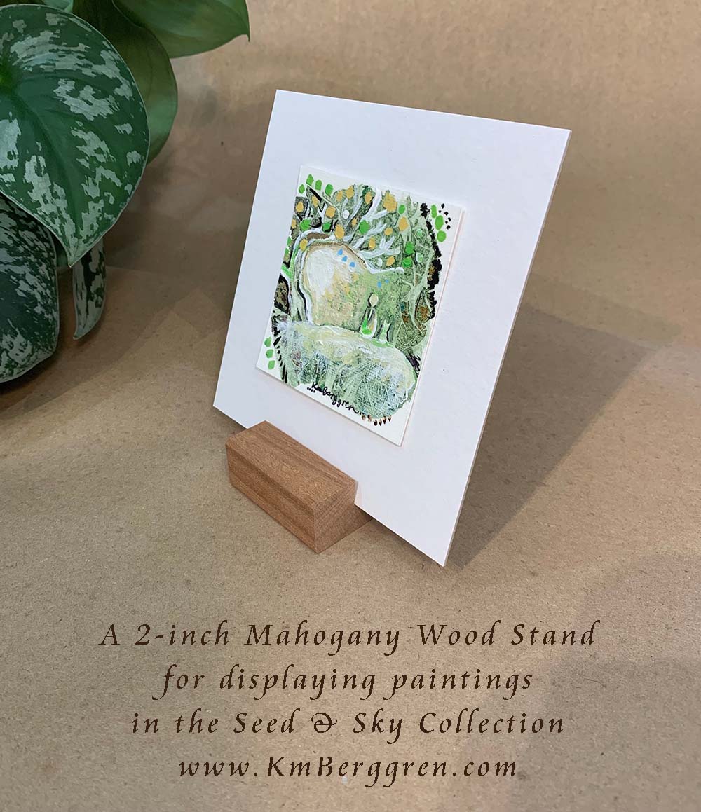 Mahogany Wood Stand - for Original Miniature Fine Art Painting on Paper