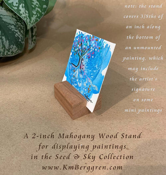 Mahogany Wood Stand - for Original Miniature Fine Art Painting on Paper