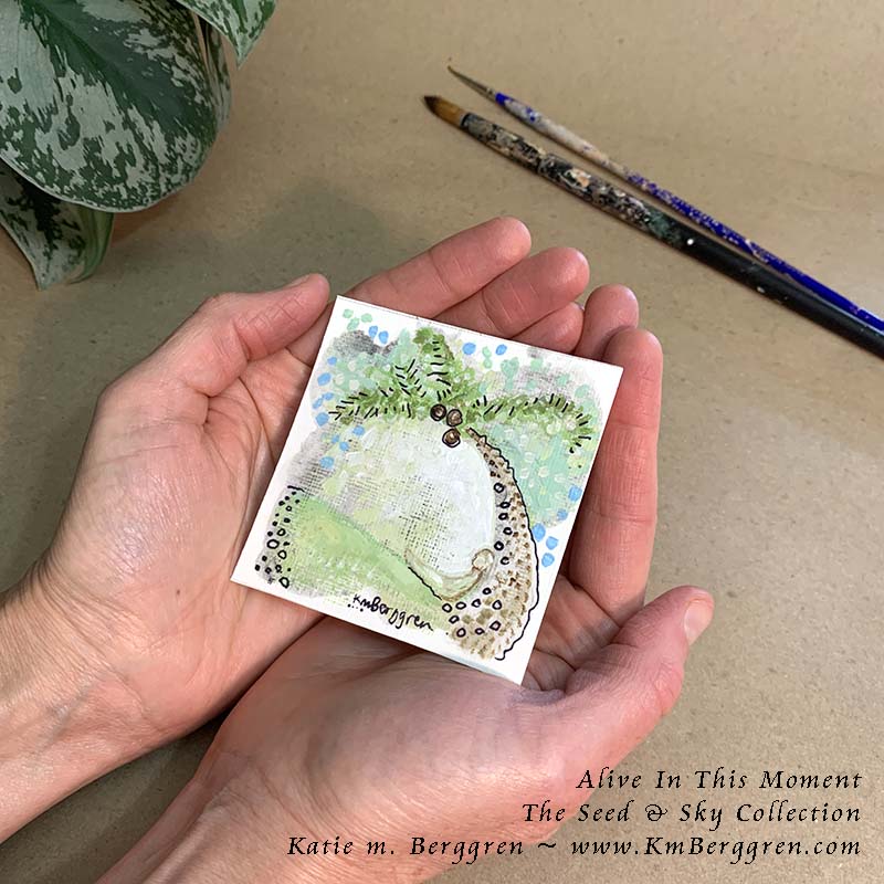 ►SOLD◄ Alive In This Moment - Original Miniature Fine Art Painting on Paper