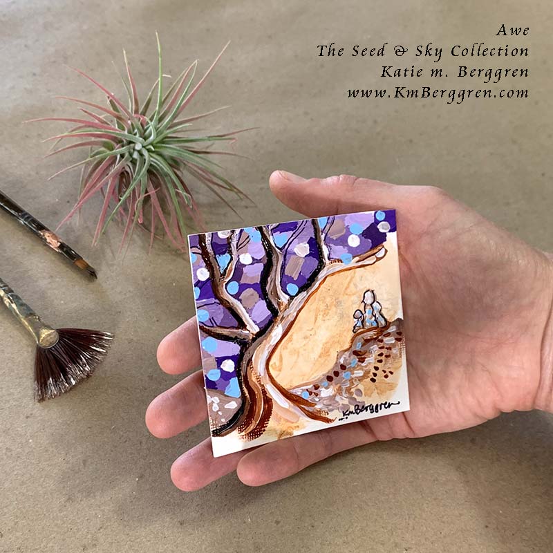 ►ONE AVAILABLE◄ Awe - Original Miniature Fine Art Painting on Paper