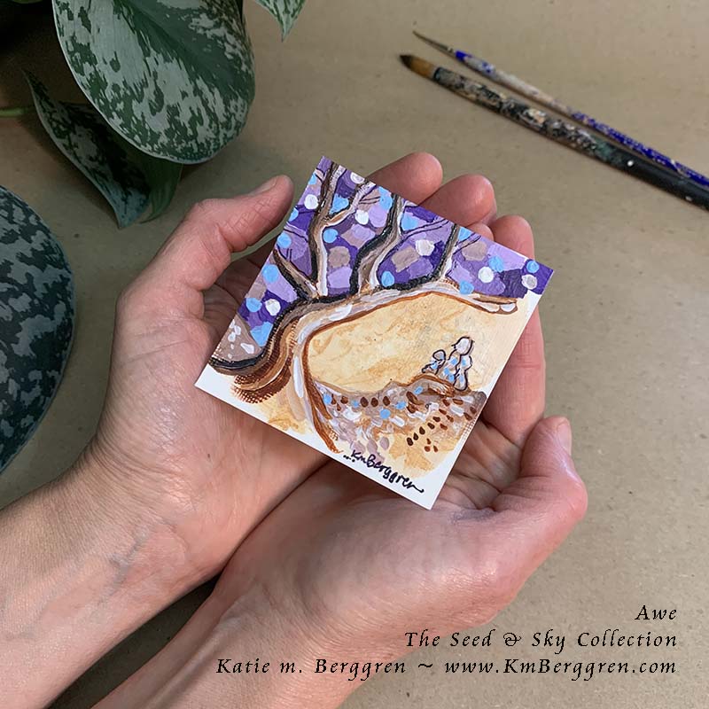►ONE AVAILABLE◄ Awe - Original Miniature Fine Art Painting on Paper