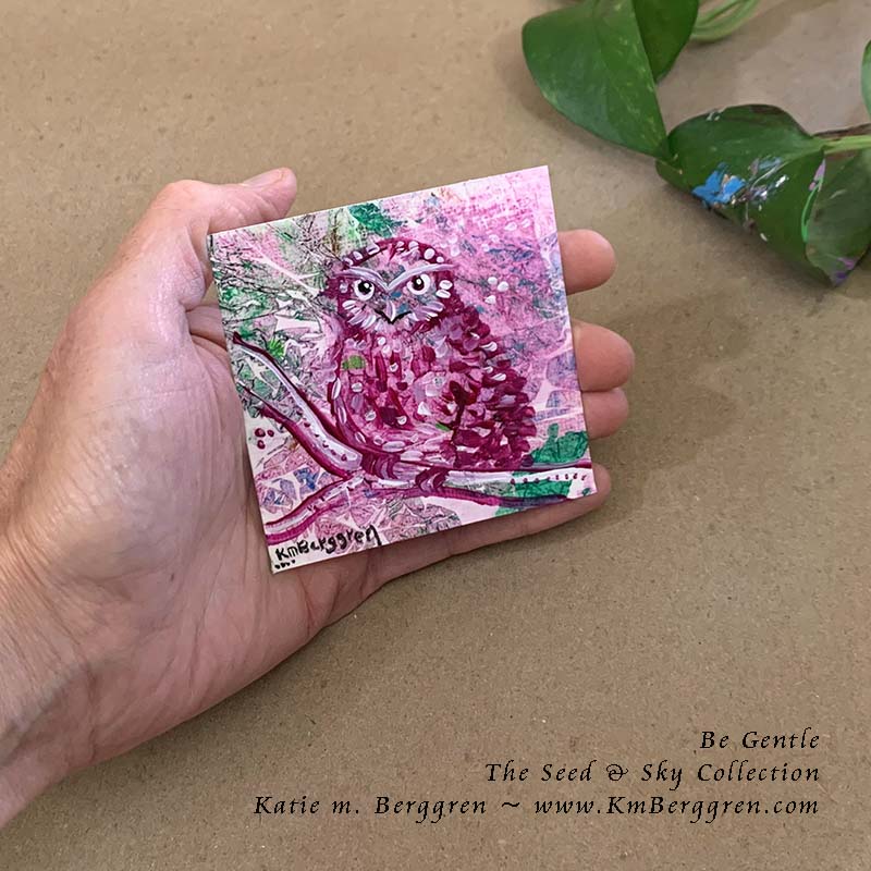 ►ONE AVAILABLE◄ Be Gentle - Original Miniature Fine Art Painting on Paper
