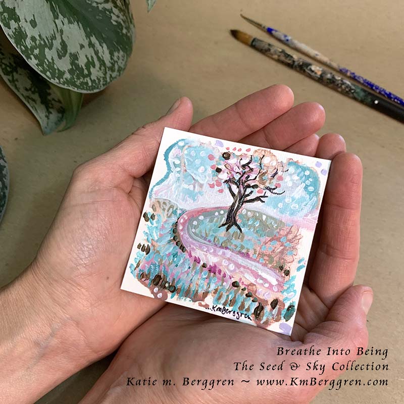 ►SOLD◄ Breathe Into Being - Original Miniature Fine Art Painting on Paper