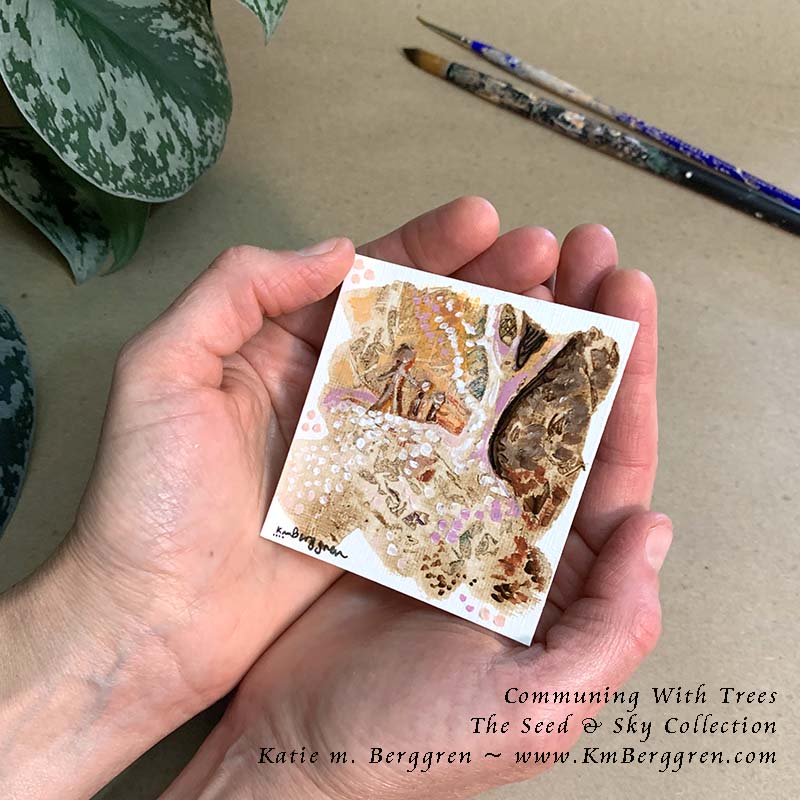 ►ONE AVAILABLE◄ Communing With Trees - Original Miniature Fine Art Painting on Paper