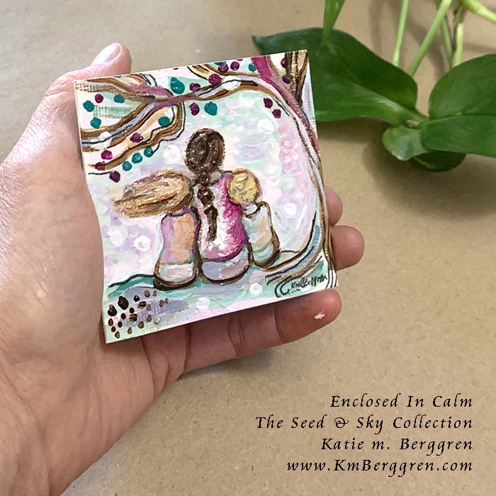 ►SOLD◄ Enclosed In Calm - Original Miniature Fine Art Painting on Paper