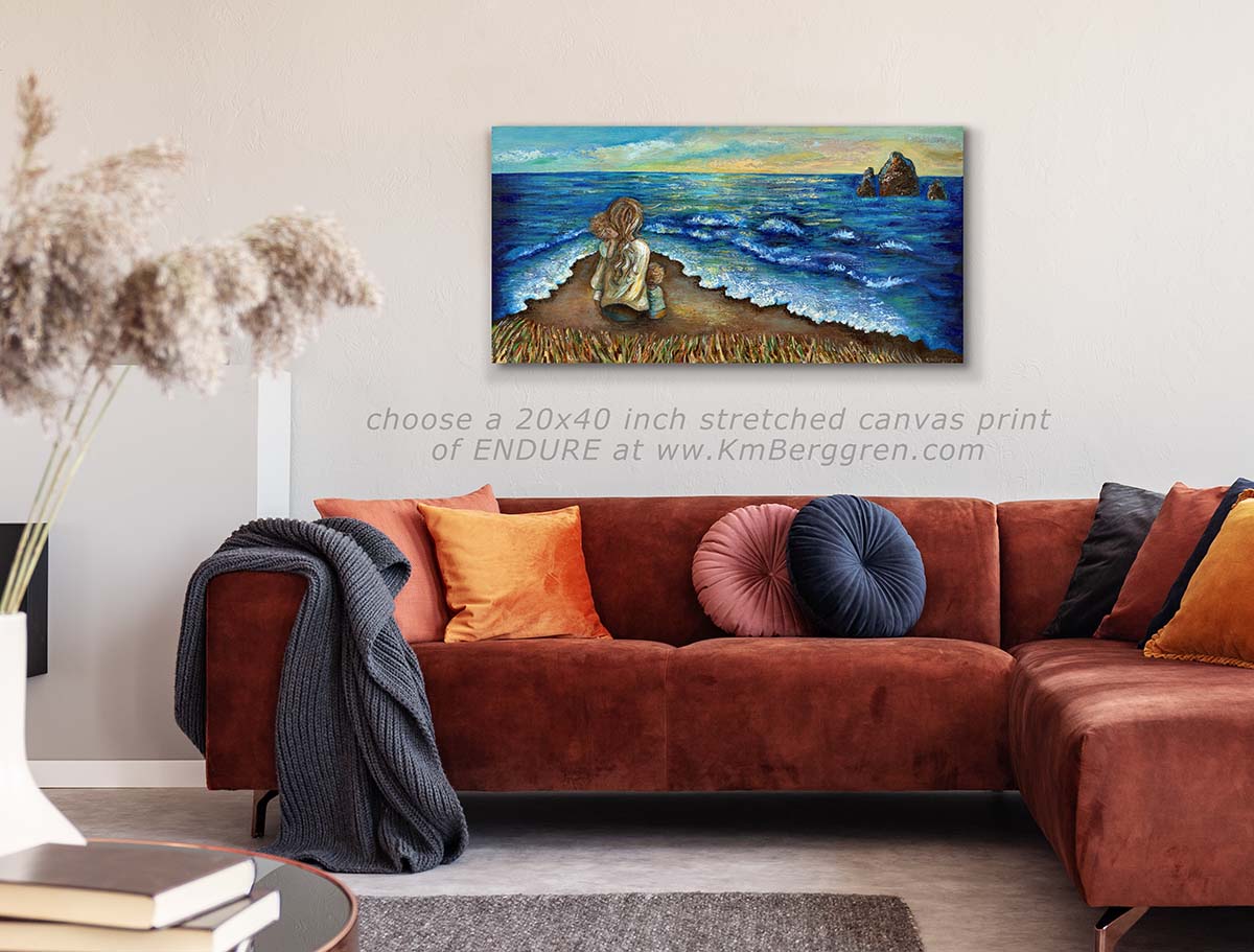 woman on beach painting, mother and children on beach artwork, art for beach house, family beach art, motherhood art, paintings of mother and children, two children painting, mother and child art print