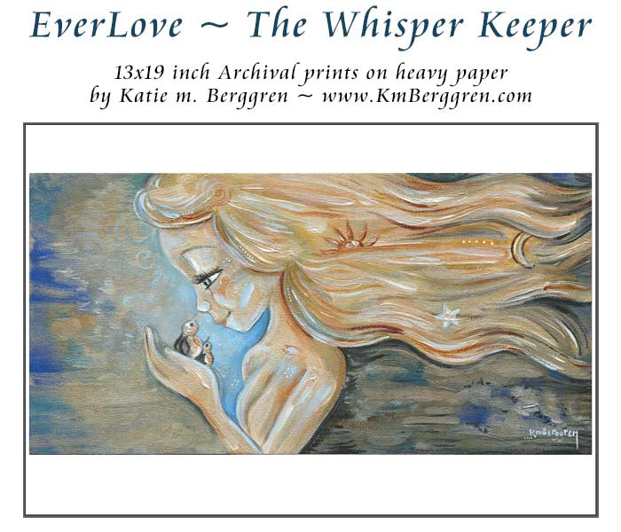 EverLove ~ The Whisper Keeper - Woman & Birds Art Print