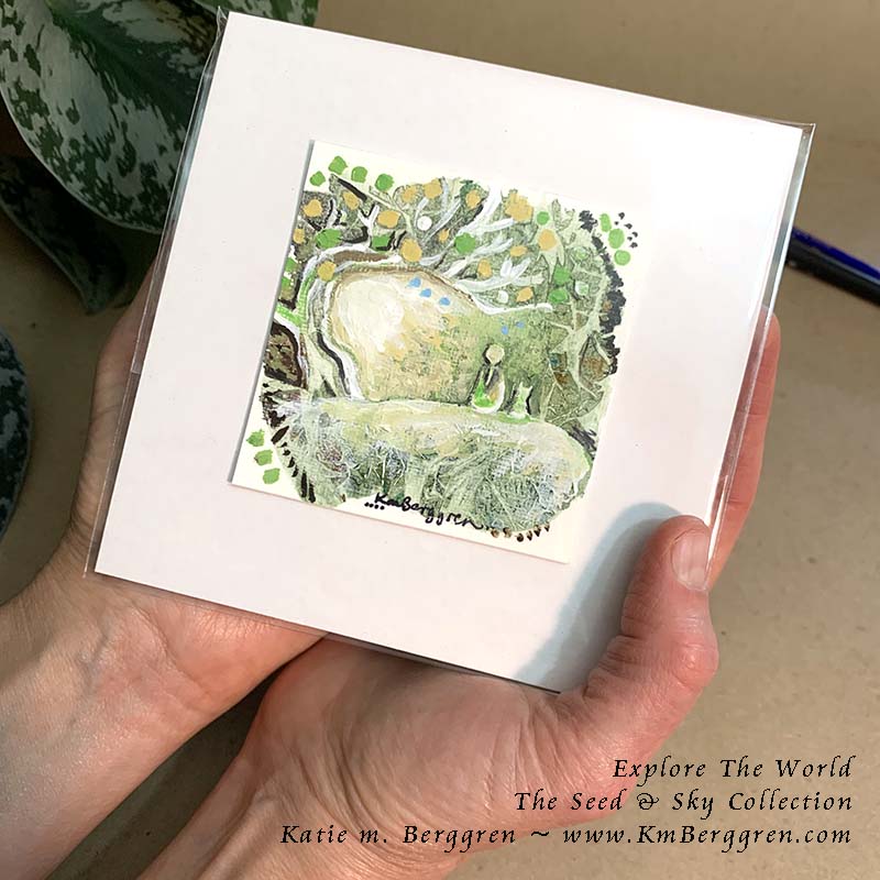 ►SOLD◄ Explore The World - Original Miniature Fine Art Painting on Paper