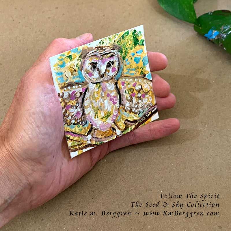 ►SOLD◄ Follow The Spirit - Original Miniature Fine Art Painting on Paper