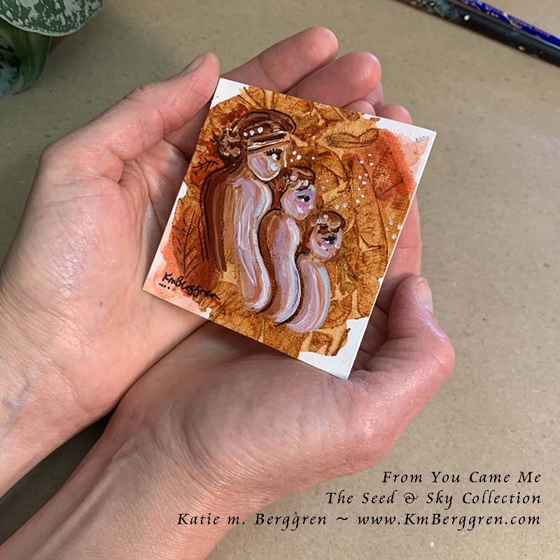 ►ONE AVAILABLE◄ From You Came Me - Original Miniature Fine Art Painting on Paper