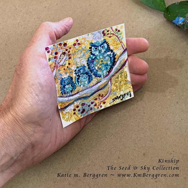 ►SOLD◄ Kinship - Original Miniature Fine Art Painting on Paper