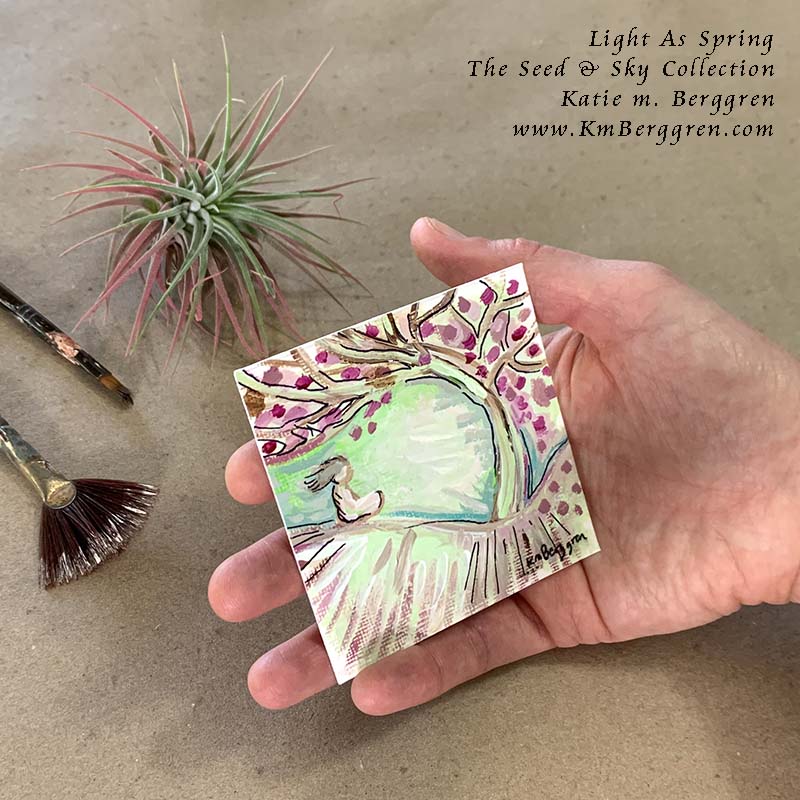 ►SOLD◄ Light As Spring - Original Miniature Fine Art Painting on Paper