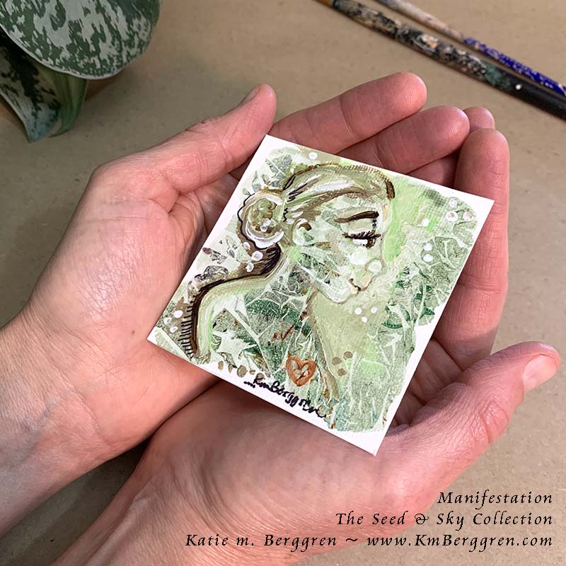 ►SOLD◄ Manifestation - Original Miniature Fine Art Painting on Paper