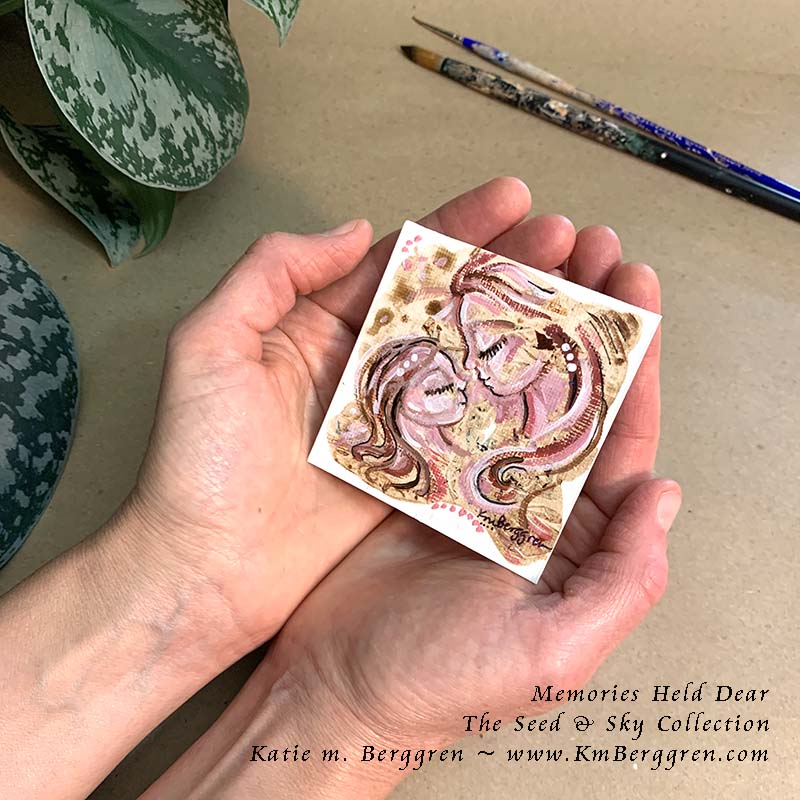 ►SOLD◄ Memories Held Dear - Original Miniature Fine Art Painting on Paper