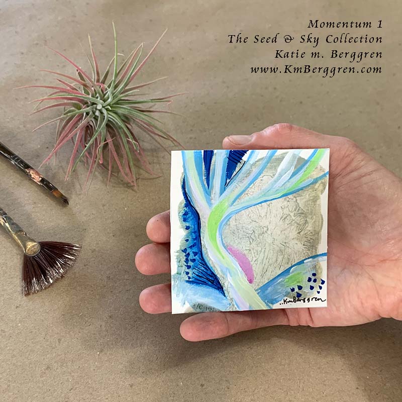 ►ONE AVAILABLE◄ Momentum 1 - Original Miniature Fine Art Painting on Paper