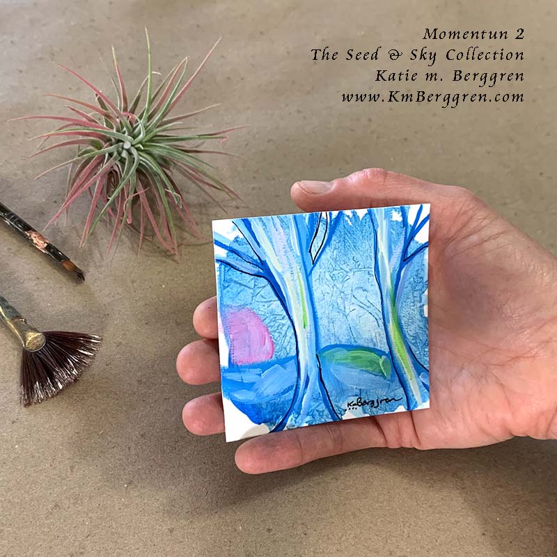 ►SOLD◄ Momentum 2 - Original Miniature Fine Art Painting on Paper