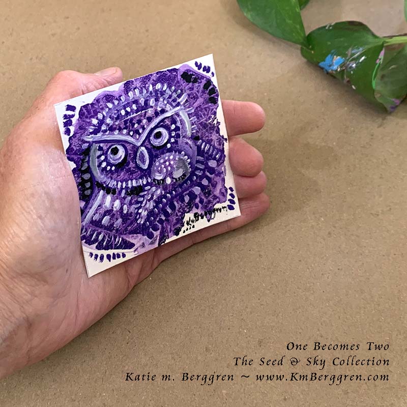 ►ONE AVAILABLE◄ One Becomes Two - Original Miniature Fine Art Painting on Paper