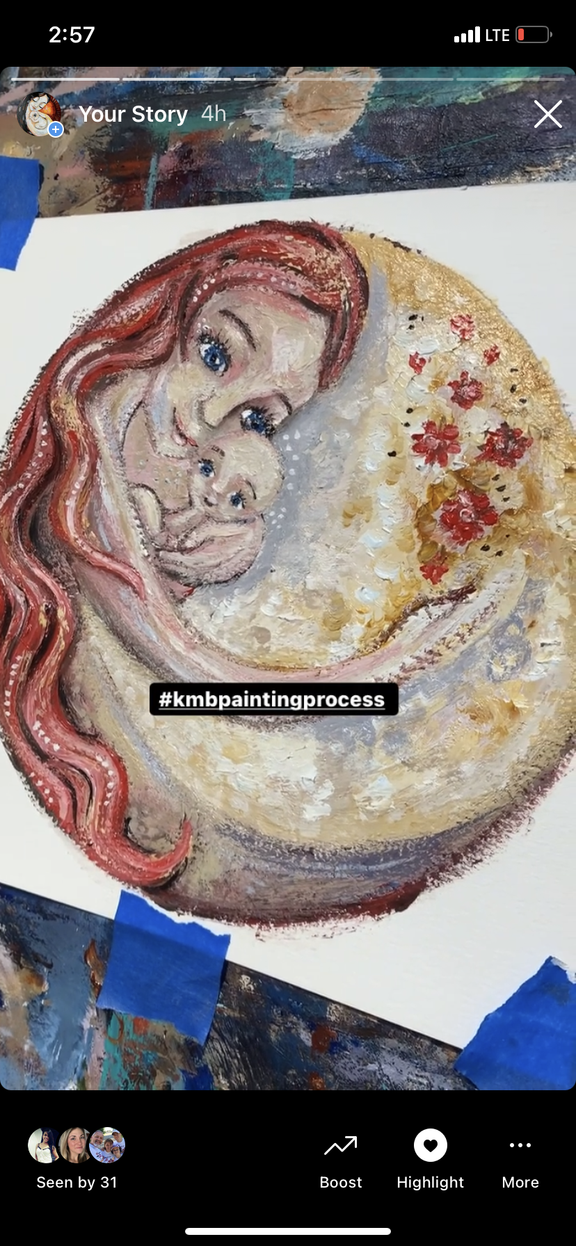 ►ONE AVAILABLE◄ Falling For Spring, Original Painting On Paper