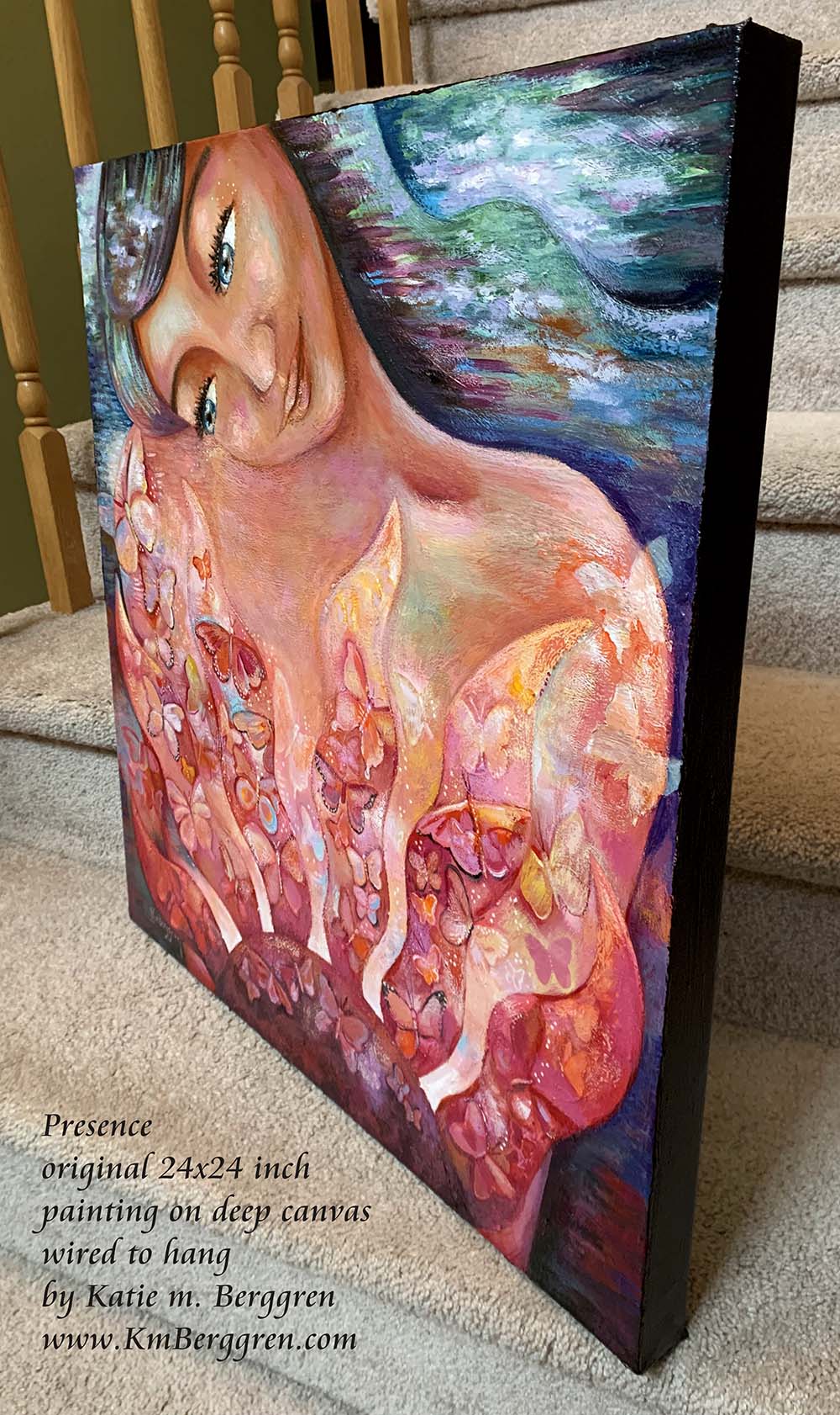 woman painting, art inspired by stoicism, art inspired by Seneca, david fideler, breakfast with seneca art, sunshine artwork, painting of the sun, blue eyed woman painting, butterfly painting, clouds blue sky painting, warm magenta sun art, warm art