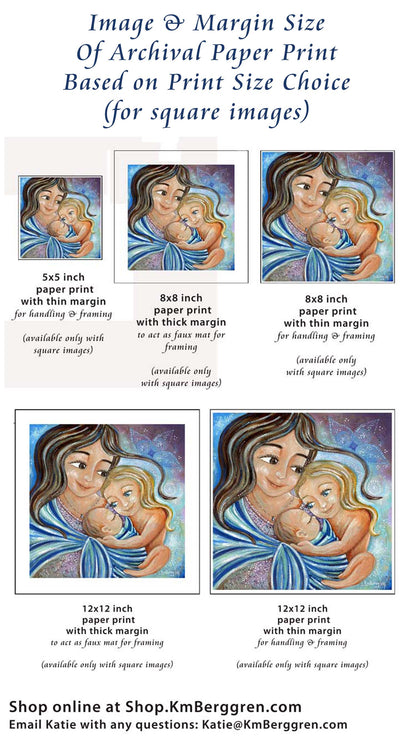 Poetry In The Moment - Woman With Two Daughters Art Print