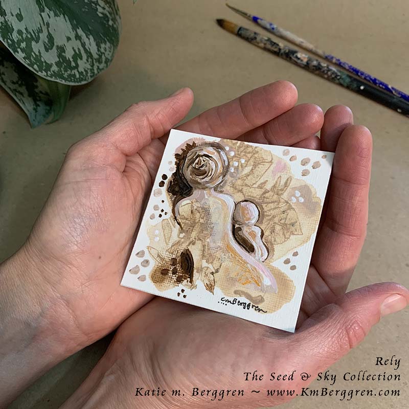 ►SOLD◄ Rely - Original Miniature Fine Art Painting on Paper