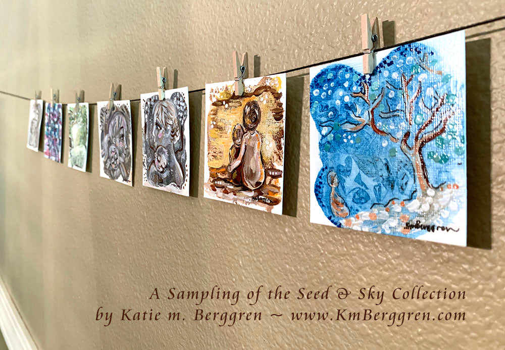 ►SOLD◄ Light As Spring - Original Miniature Fine Art Painting on Paper