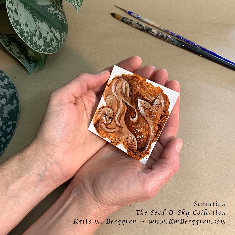 ►SOLD◄ Sensation - Original Miniature Fine Art Painting on Paper