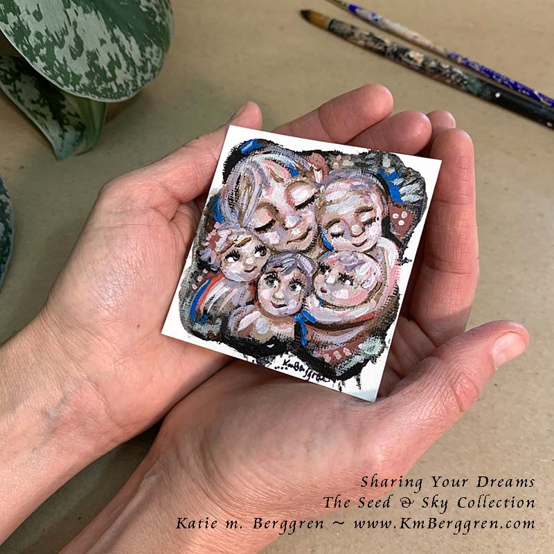 ►ONE AVAILABLE◄ Sharing Your Dreams - Original Miniature Fine Art Painting on Paper