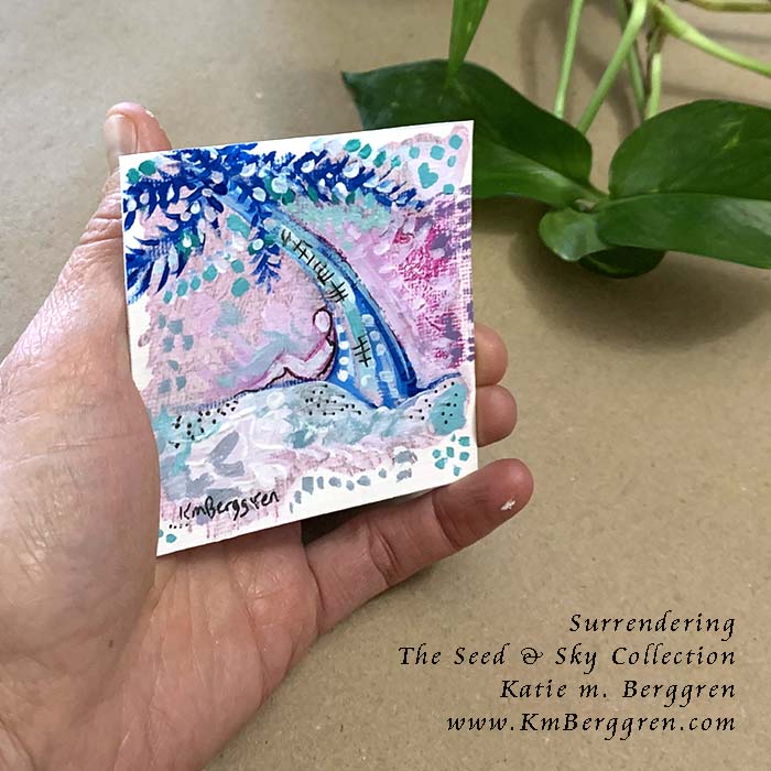 ►ONE AVAILABLE◄ Surrendering - Original Miniature Fine Art Painting on Paper