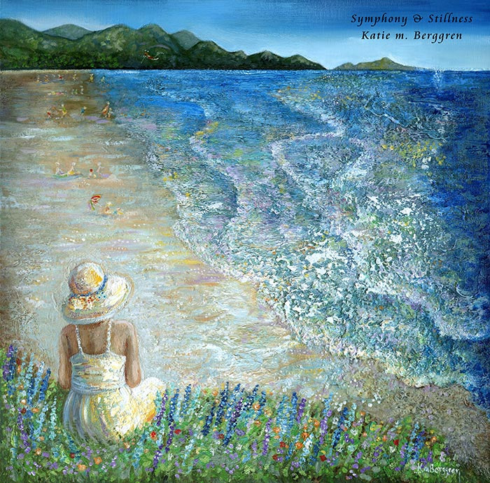 woman overlooking the ocean painting, solitude and peace artwork, back view woman painting, back of woman at ocean, back of girl on the beach , original paintings of women, original art for beach house wall decor