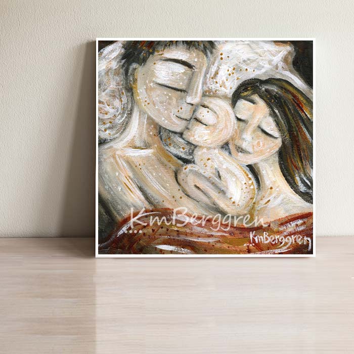 The Sleepers - Mom, Dad & One Baby Art Print