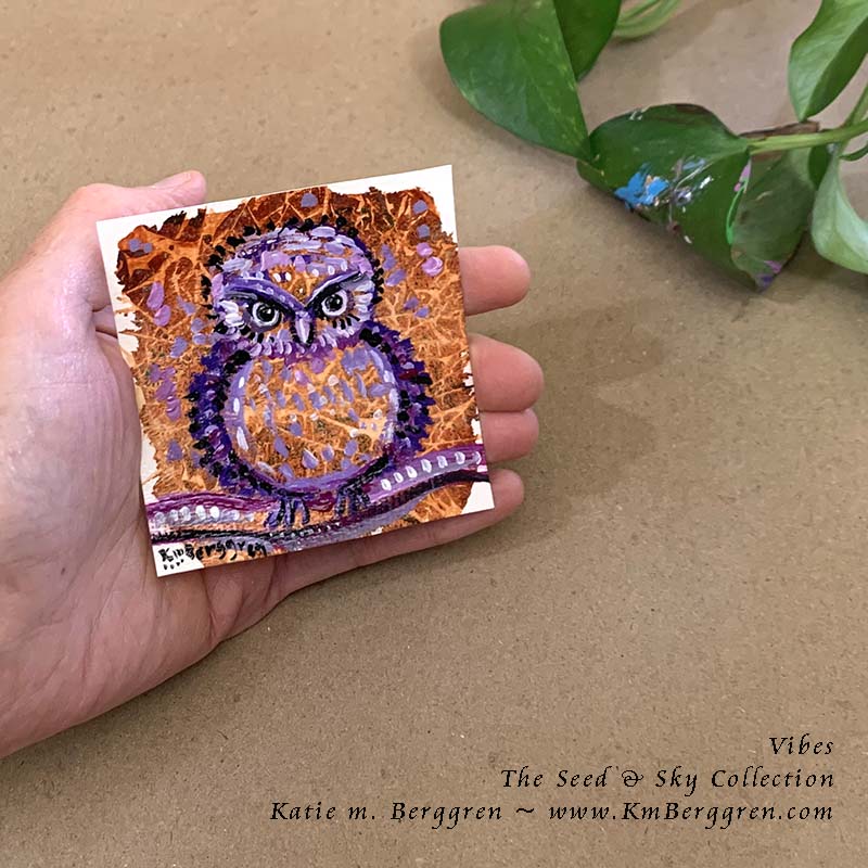 ►SOLD◄ Vibes - Original Miniature Fine Art Painting on Paper