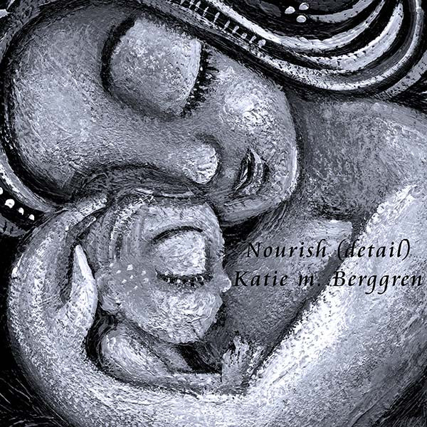 An 8x12 inch ORIGINAL black and white mother and baby painting on heavy 185 lb paper stock, mother and child black and white artwork, black and white painting of mom and baby, black and white paintings of women, bird and baby artwork, new baby gift, new baby artwork in black and white, black and white breastfeeding painting