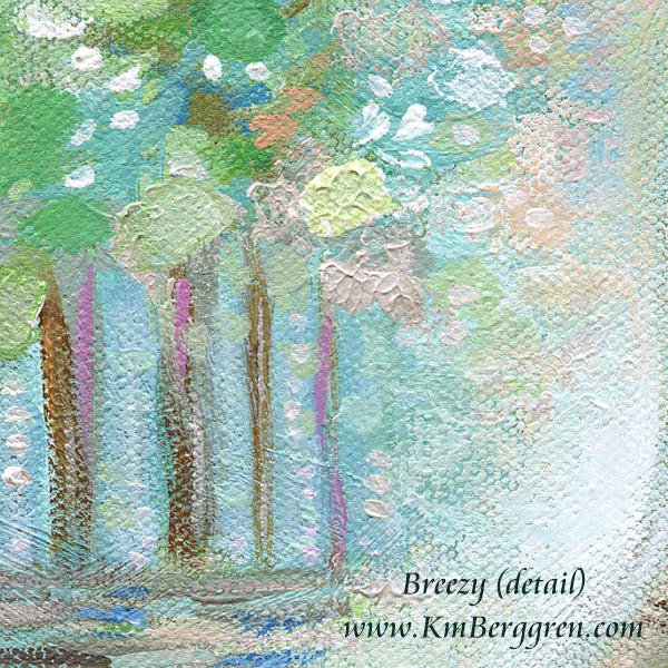 Artistic depiction of a woman with flowing hair and colorful flowers, with text overlay. original artwork by kmberggren, woman's profile painting, woman in forest, meditation artwork, soothing calm painting of women