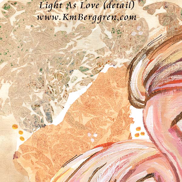Light As Love - Original Fine Art Mother & Daughter Painting on 12x12 inch Paper