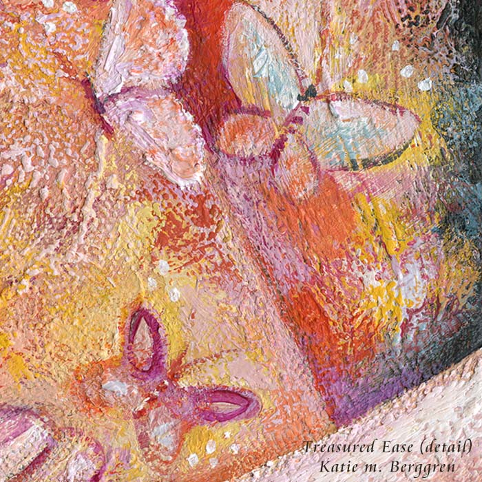 nude woman with butterflies painting, self-love artwork, orange pink white butterflies art, painting of woman alone, serenity artwork, peaceful warm painting,