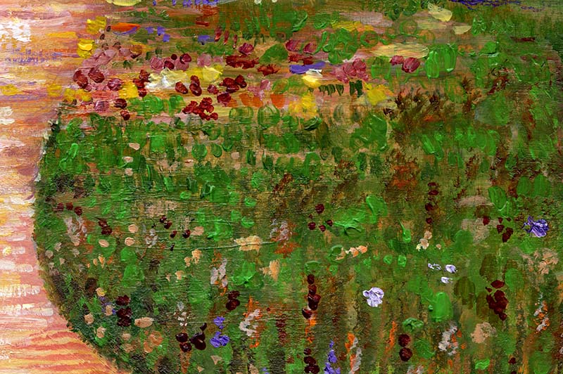 Child Running On Path, Free Child Flowery Forest Art Print