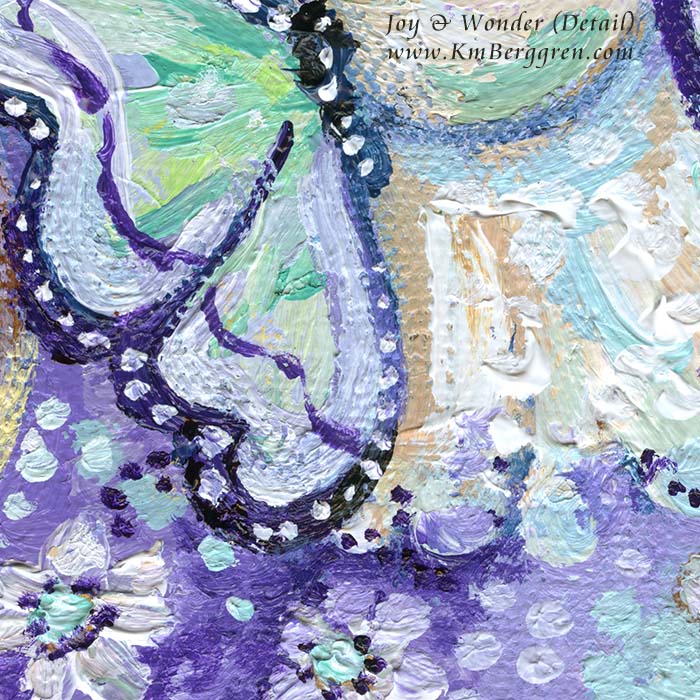 mother and father with three children and butterflies painting, art of mom and dad and t hree children, family of five painting, blue and purple original painting, parents 3 kids painting