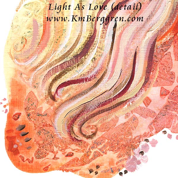 Light As Love - Original Fine Art Mother & Daughter Painting on 12x12 inch Paper