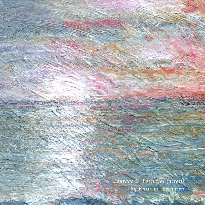 woman looking out on beach, ocean art painting, kmberggren, colorful painting of woman, lone woman painting, warm art, sea short art, ocean horizon painting, woman alone, solitude art, serenity painting