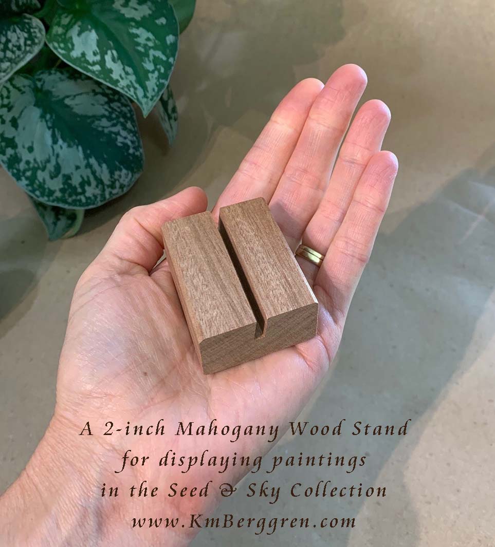 Mahogany Wood Stand - for Original Miniature Fine Art Painting on Paper