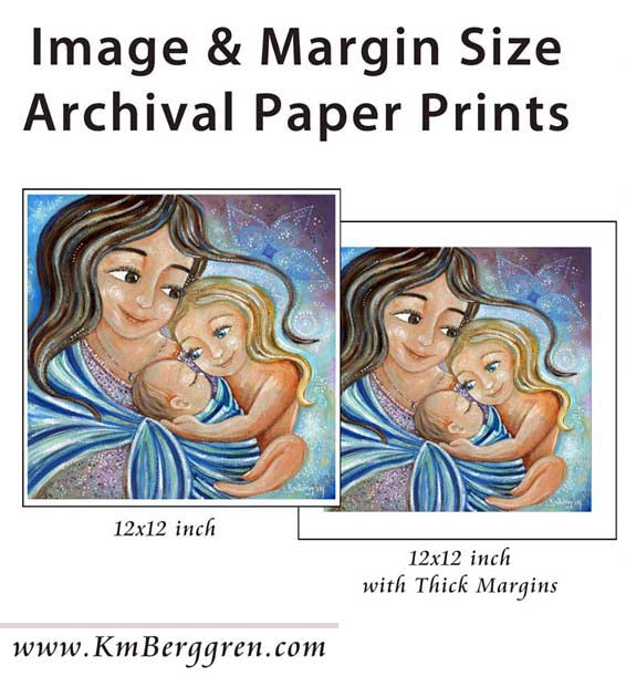 Love Through Eternity - Holding Baby with Stars Art Print
