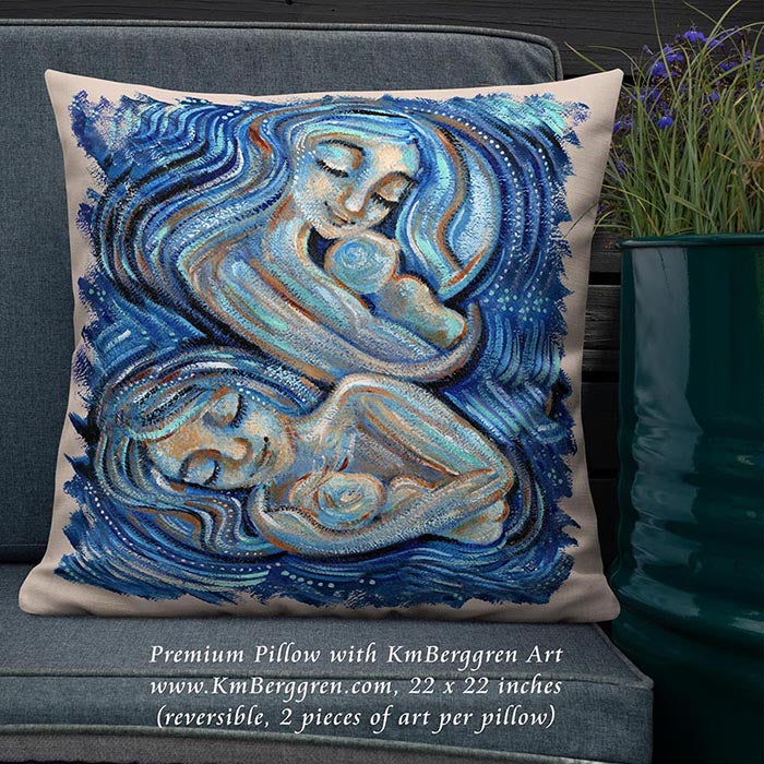 home decor with art, motherhood art pillow, lactation room pillow decor, nursing room decoration, making a nursing room comfortable, making a lactation room welcoming, painting on pillow, mother child art pillow, woman art pillow, home decoration for babys room, home decor for women, modern art on pillow, figurative art on pillow, inspirational decor for women, womans house decoration, single mom new house art, single mom new apartment decor, gift for new mom, gift for newly single mom, washable art pillow