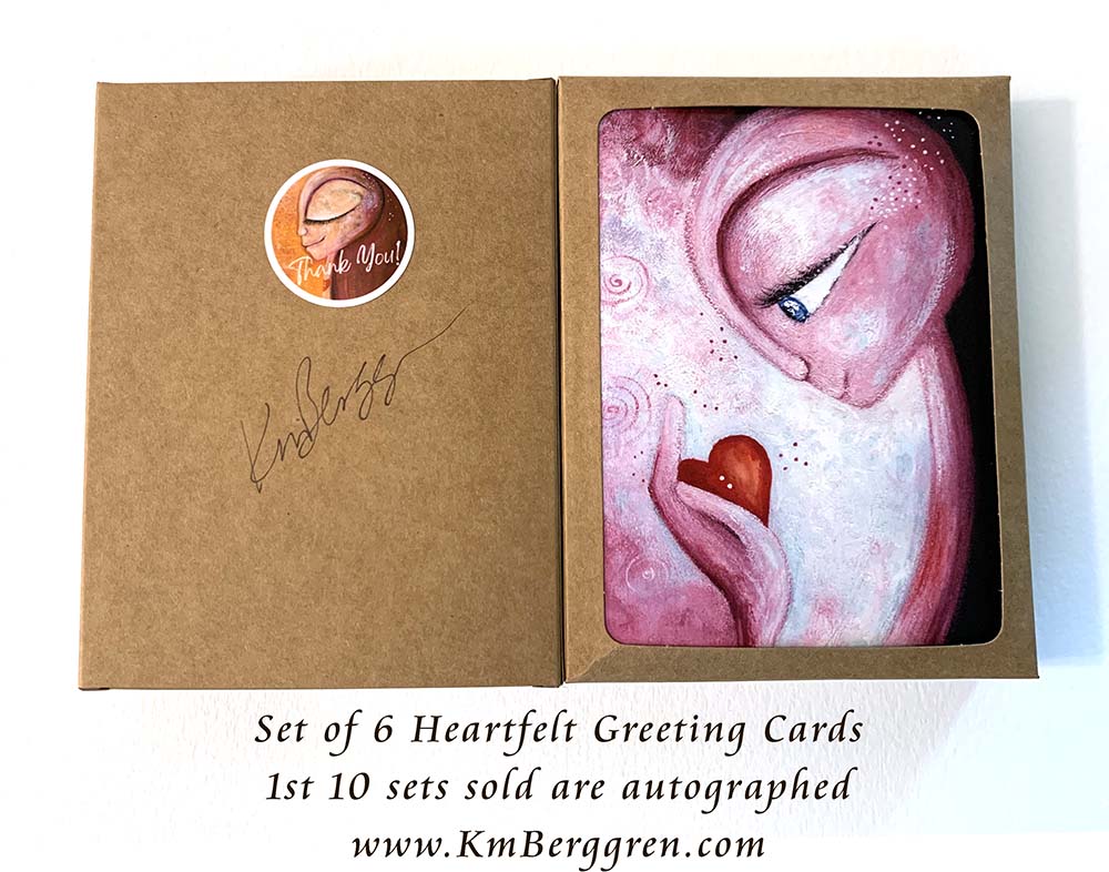 heartfelt greeting cards, mini art cards, note gift cards, note cards, gift cards, sentimental greeting card, heartfelt greeting card, send to someone who is sad, card for someone who is hurting, card for an old friend, silent story cards, kmberggren silent story, a silent story, wordless art book, companion cards, friendship cards