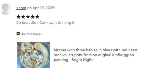 testimonials from KmBerggren art buyers